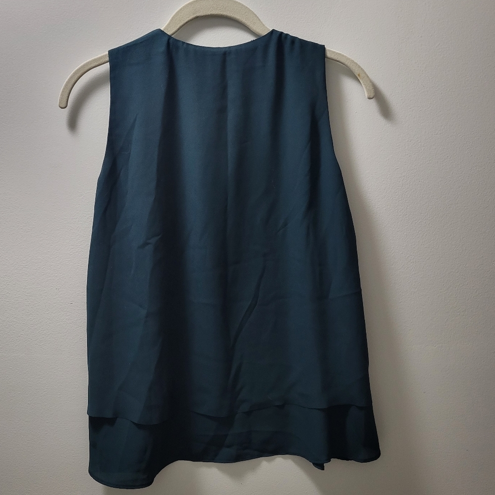 Banana Republic Flowy Deep Teal Sleeveless tank Top size XXS - Picture 5 of 6